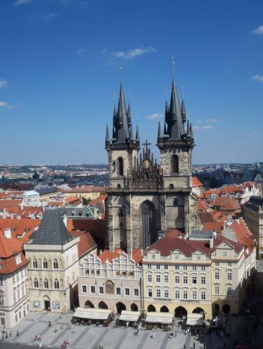 photo of Týn Church in Old Town Square, Prague